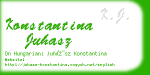 konstantina juhasz business card